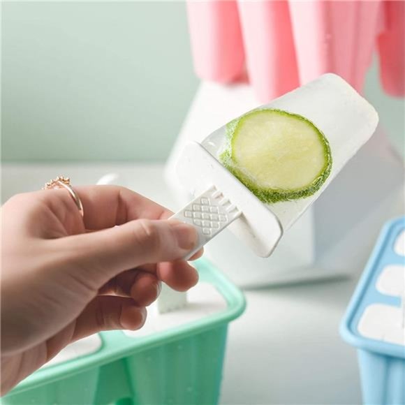 Popsicle Molds 6 Pieces Silicone Ice Pop Molds - Picture 4 of 7